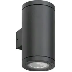 LCD, Gartenbeleuchtung, Wandleuchte 2flg Graphit (GU10, IP65)