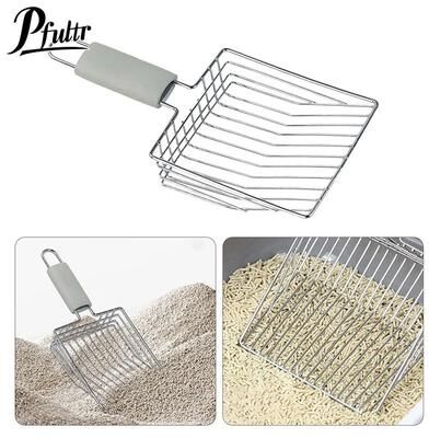Inspired Living Heavy Duty Metal Cat Litter Scoop With Durable Stainless Steel Handle Heavy Duty Metal Cat Litter Scoop With Durable Stainless Steel Handle