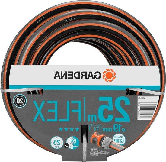 Flexibele tuinslang zwart, 25 meter, 19 mm diameter