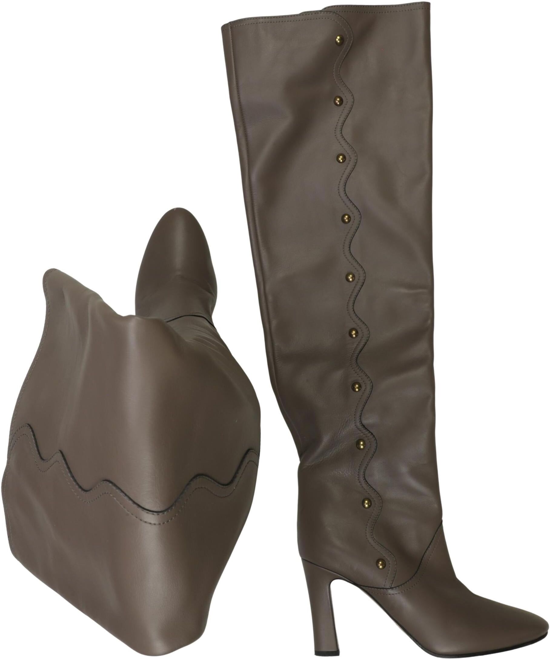 Chloe Damen Stiefel, Braun, Gr. EU 38.5, kein / Etikett - Second Hand