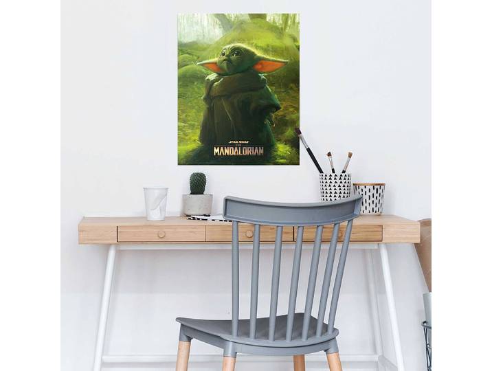 Poster The Mandalorian Papier Vert 40 x 50 x 0cm
