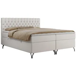 BOXBETT GRIMALDI 160/200 Weiß Kunstleder - H4