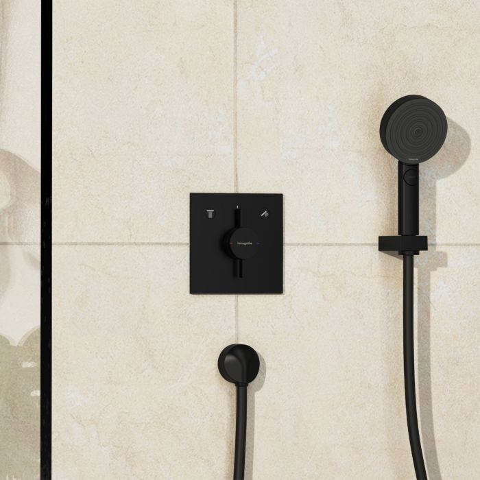 Hansgrohe DuoTurn E Mischer 75417670 Unterputz, für 2 Verbraucher, mattschwarz