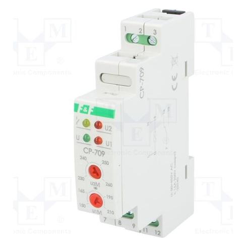 F&R Spannungssteuerrelais 1-phasig 1P 16A 150-210V (CP-709)