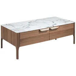 AC ANGEL CERDA Angel Cerdá  Couchtisch aus Nussbaum und Glas 2046C