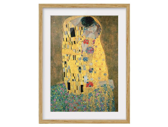 Impression d’art le baiser IV Chêne massif naturel Multicolore 50 x 70cm