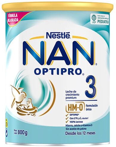 Nan Optipro 3 Leche De Crecimiento Infantil 800 Gr