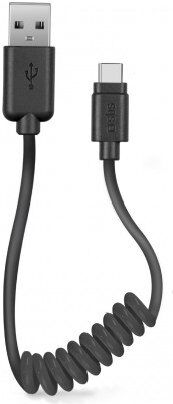 Cavo USB C Sbs TECABLETYPCSK Spiralato Black
