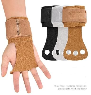 Multisell Products Hub Gymnastics Grips Set, Gymnastic Bar Palm Protection, Wrist Support, Sports Safety Wristbands For Gymnastics black