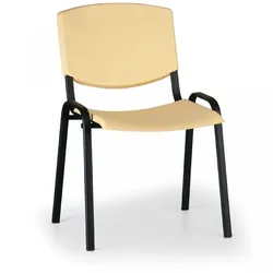 Konferenzstuhl - Kunststoff, gelb Biedrax Z8982zl, Fußgestell schwarz