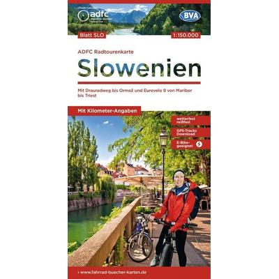 BVA ADFC Radtourenkarte Slowenien 1:150.000, Sonstige von , KOMPASS Freytag & Berndt, 978-3-96990-226-4