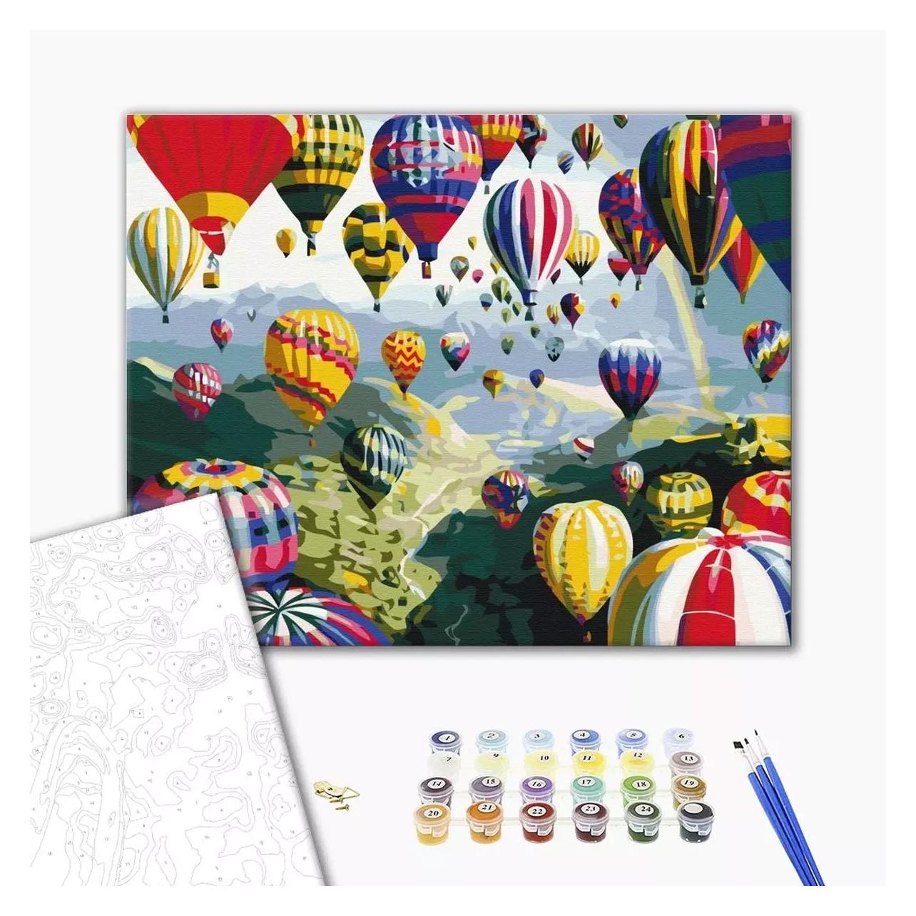 Norimpex Malen nach Zahlen BRUSHME, 40x50 cm, bunte Luftballons, 1 Stk. (48997398)