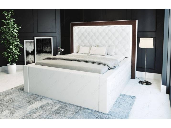 Wasserbett Varese mit Steppung und LED-Kopfteil