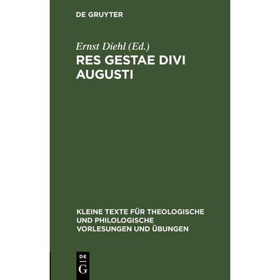 Res Gestae Divi Augusti, Gebundene Ausgabe von , De Gruyter Mouton, 978-3-11-251539-6