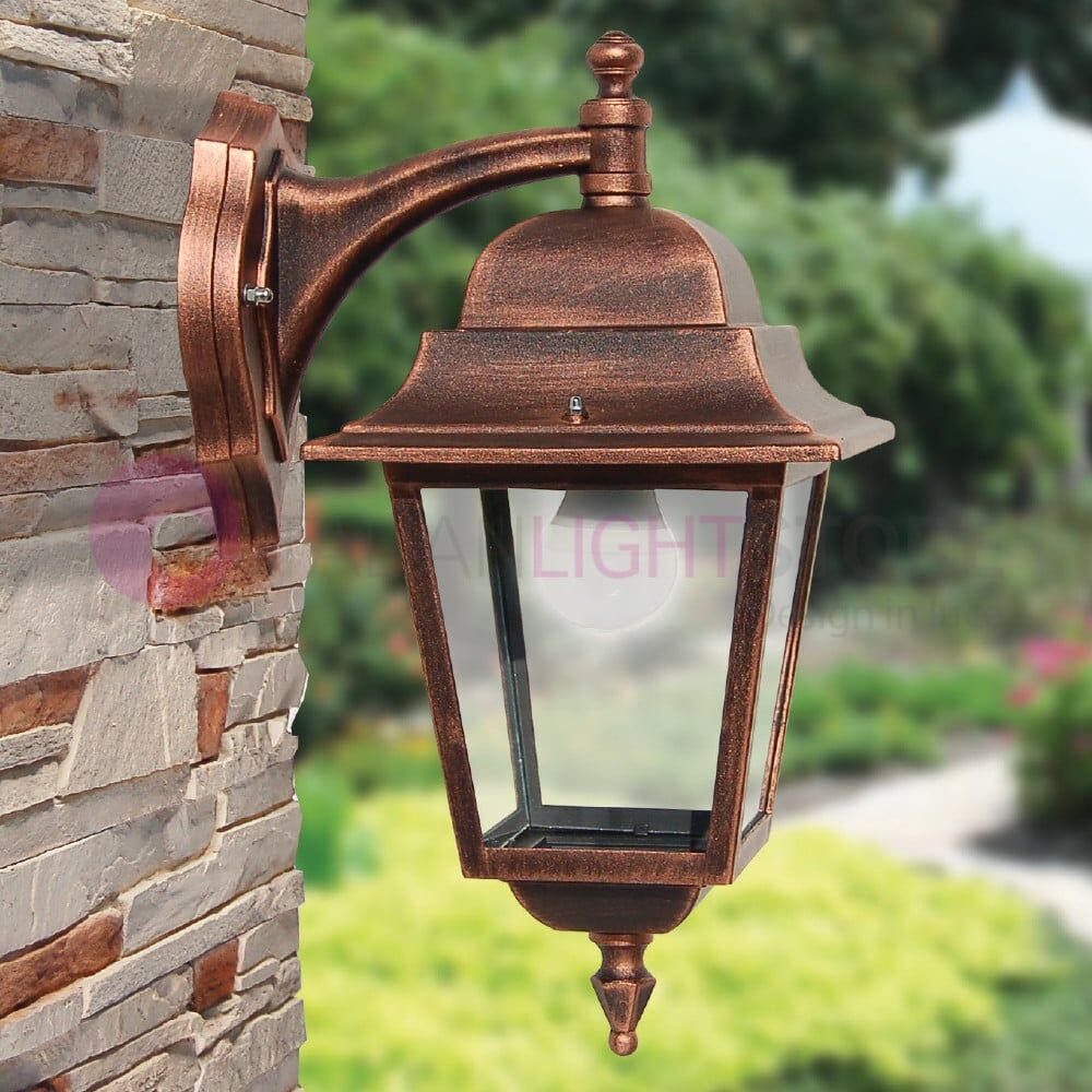 Athena Lanterna A Parete Quadrata Classica Illuminazione Esterno Giardino