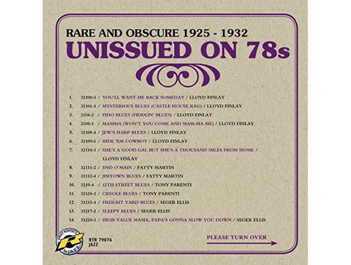 Various Artists - Unissued On 78 Volume 4