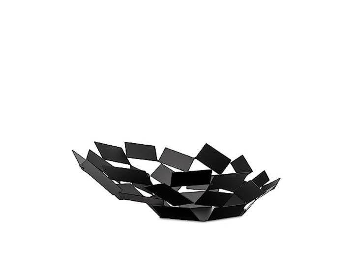 Alessi La Stanza dello Scirocco MT03 B - Centre de Table Design\, en Acier Coloré à la Résine au Époxyde\, Noir