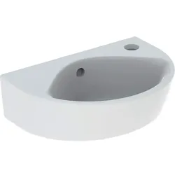 Geberit Renova Handwaschbecken verkürzte Ausladung, 500374, 500.374.01.8, Farbe: Weiß, mit KeraTect