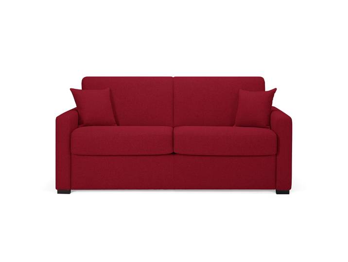 MILANO - Canapé convertible 2 places - Tweed, Rouge