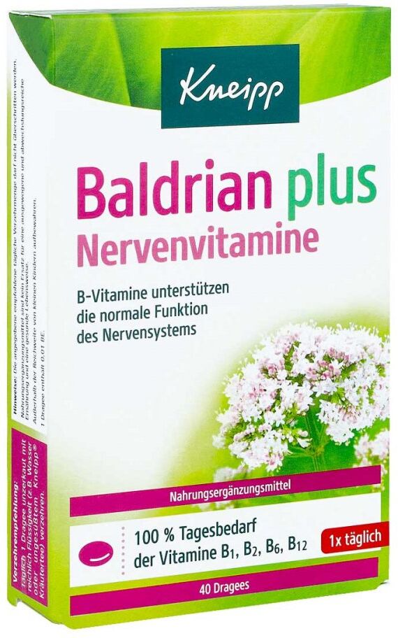 Kneipp Baldrian plus Nervenvitamine Dragees 40stk