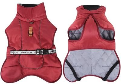 Uplifted Goods Winter Windproof Big Dog Jacket For Warmth And Outdoor Protection red 6xl