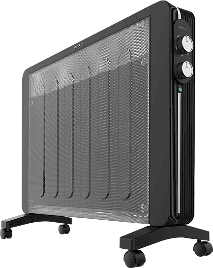 Panel radiante - Cecotec Ready Warm 2000 Now, 2000W, 2 niveles de potencia, Superficie 25m2, Placa mica, Rápido calentamiento, Negro
