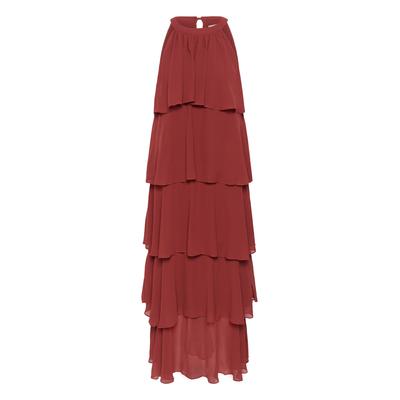 Midikleid CREAM "Damen Kleid CRAmaya", Damen, Gr. 40, N-Gr, rot (brandy snifter), Obermaterial: 100% Polyester PES., Kleider Midikleid