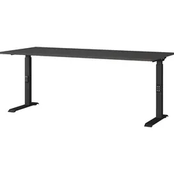 Schreibtisch höheneinstellbar "Stuttgart" 68-91cm Graphit 180x80cm, C-Fuß