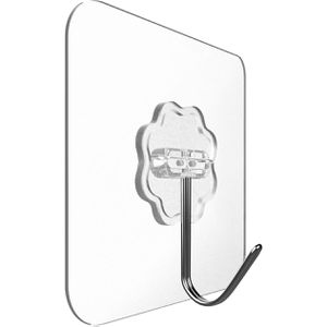 4smile Klebehaken Menz0965, bis 10kg, Kunststoff, transparent, 30 Stück