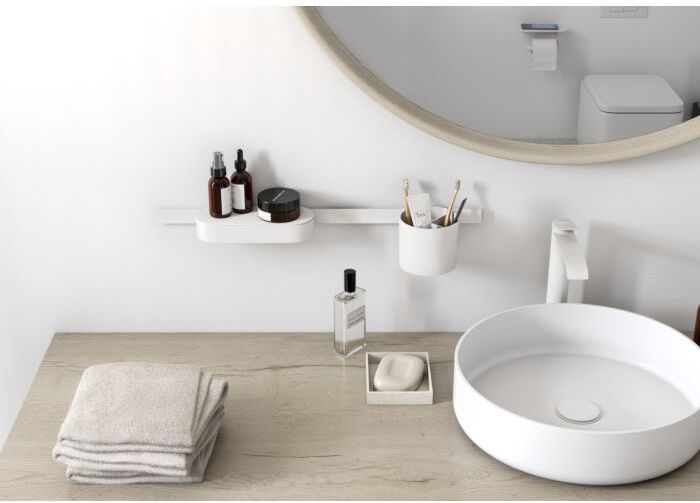 Hansgrohe WallStoris Badezimmerset 27968700 aus Kunststoff, Mattweiß