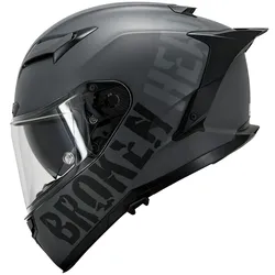 Broken Head Street Division Dark Shadow Matt Integralhelm Mit Sonnenblende XL (61-62 cm)