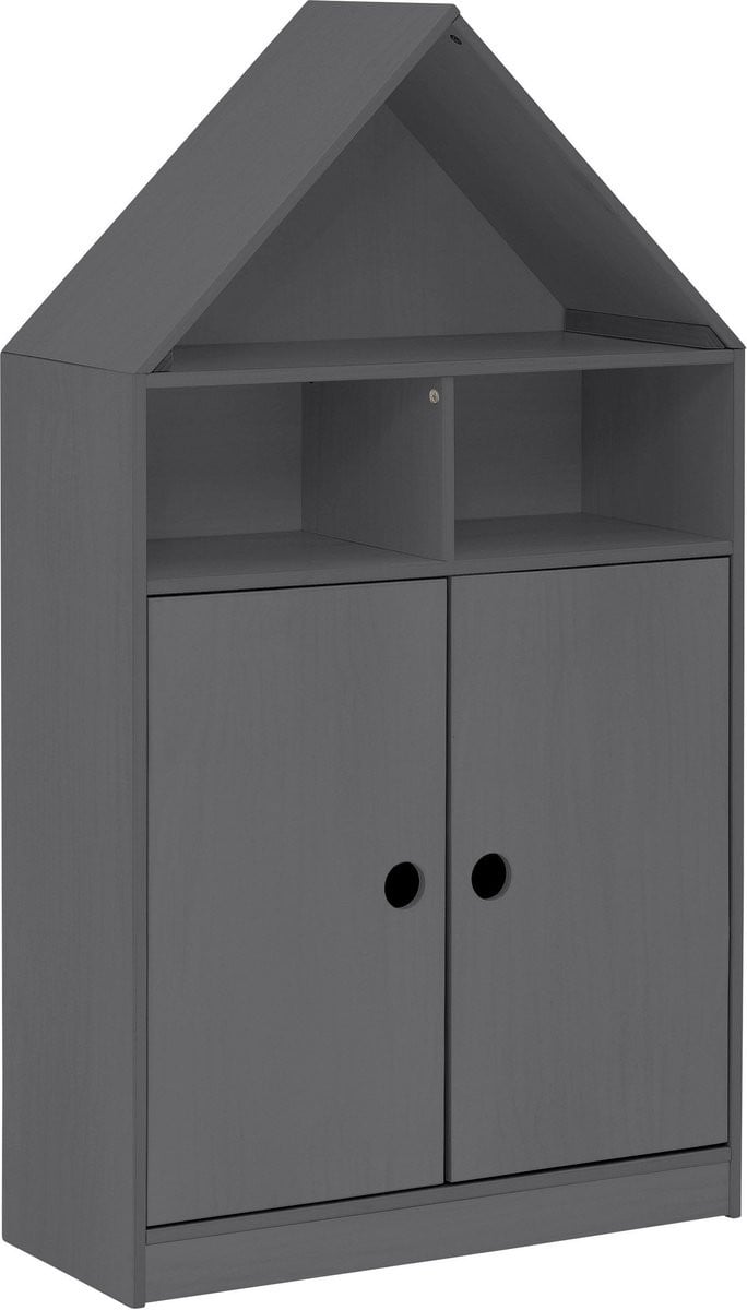 Notio Living Alpi-Kast 2-deurs met Dak - Grijs