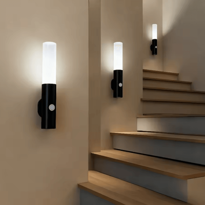 Inspire Curations Rechargeable Magnetic Motion Sensor LED Wall Light black 0 5w warm White (2700 3500k)