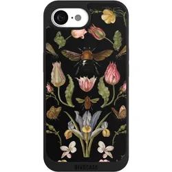 Nivocase Handyhülle für Apple iPhone 16e Hülle NIVOpure Case Schwarz Biene Blumenkranz Blüte (Apple iPhone 16e), Smartphone Hülle, Schwarz