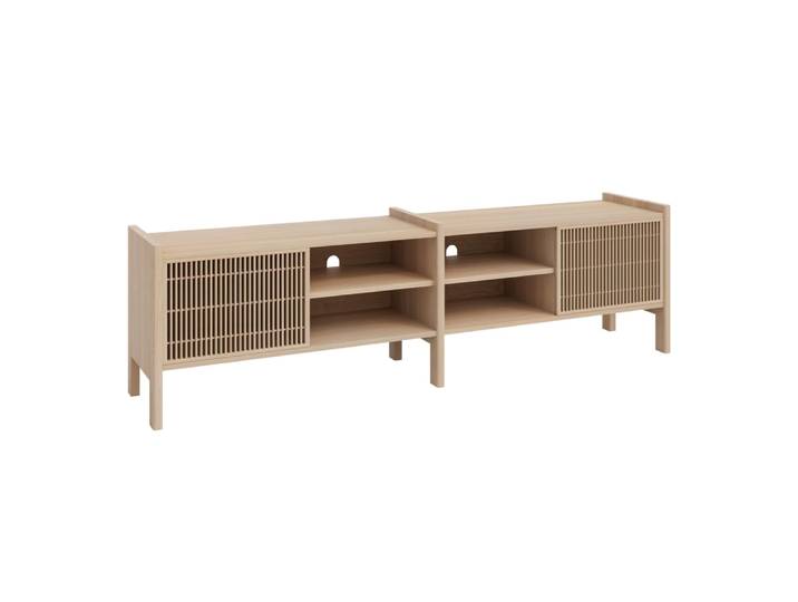 Meuble TV moyen en pin massif 201,4 cm Non verni