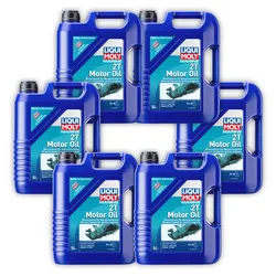 6x Motoröl Marine 2T Motor Oil LIQUI MOLY 25020 Motorenöl Boot 2 Takt Motor Öl 5L