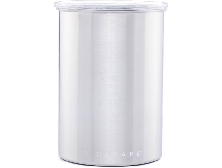 Vorratsdose AIRSCAPE Airscape , silber, B:12,1cm H:17cm L:12,1cm Ø:12,1cm, Edelstahl, Kunststoff, Lebensmittelaufbewahrungsbehälter, Vorratsdose, mit Ventil-Deckel, robuste Verarbeitung