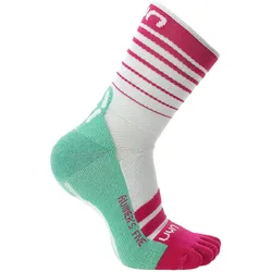 UYN Runner's Five Laufsocken Damen W631 - white-fuchsia-green 39-40