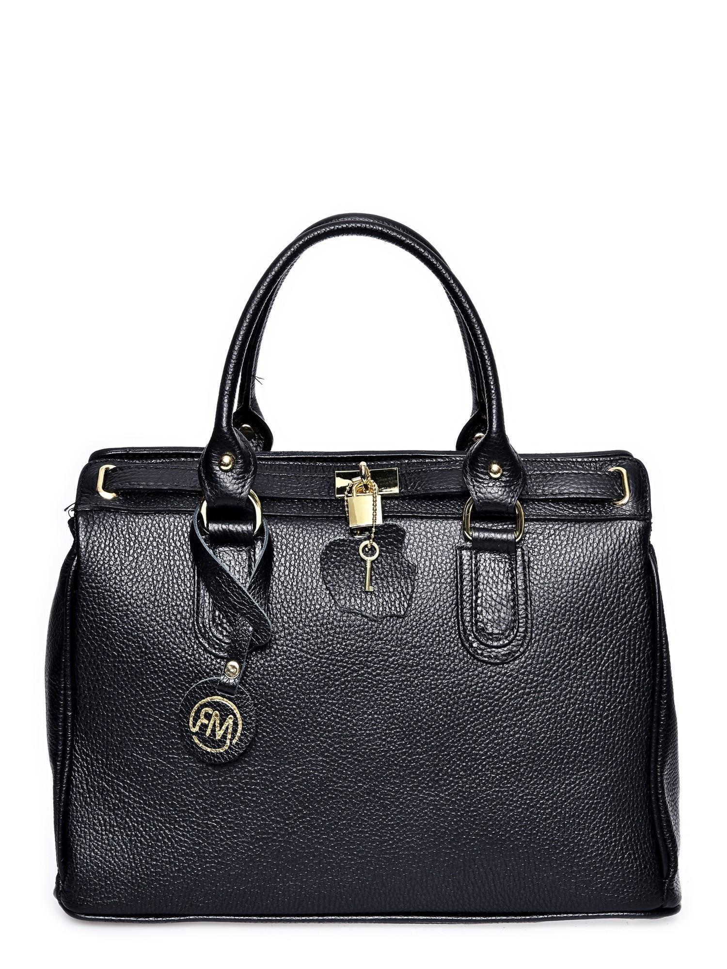 Roberta M Schwarz Rindsledertasche