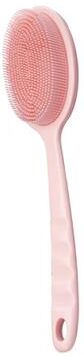 Uplifted Finds Bath Soft Back Brush With Long Handle Exfoliating Silicone Shower Scrub Brush pink
