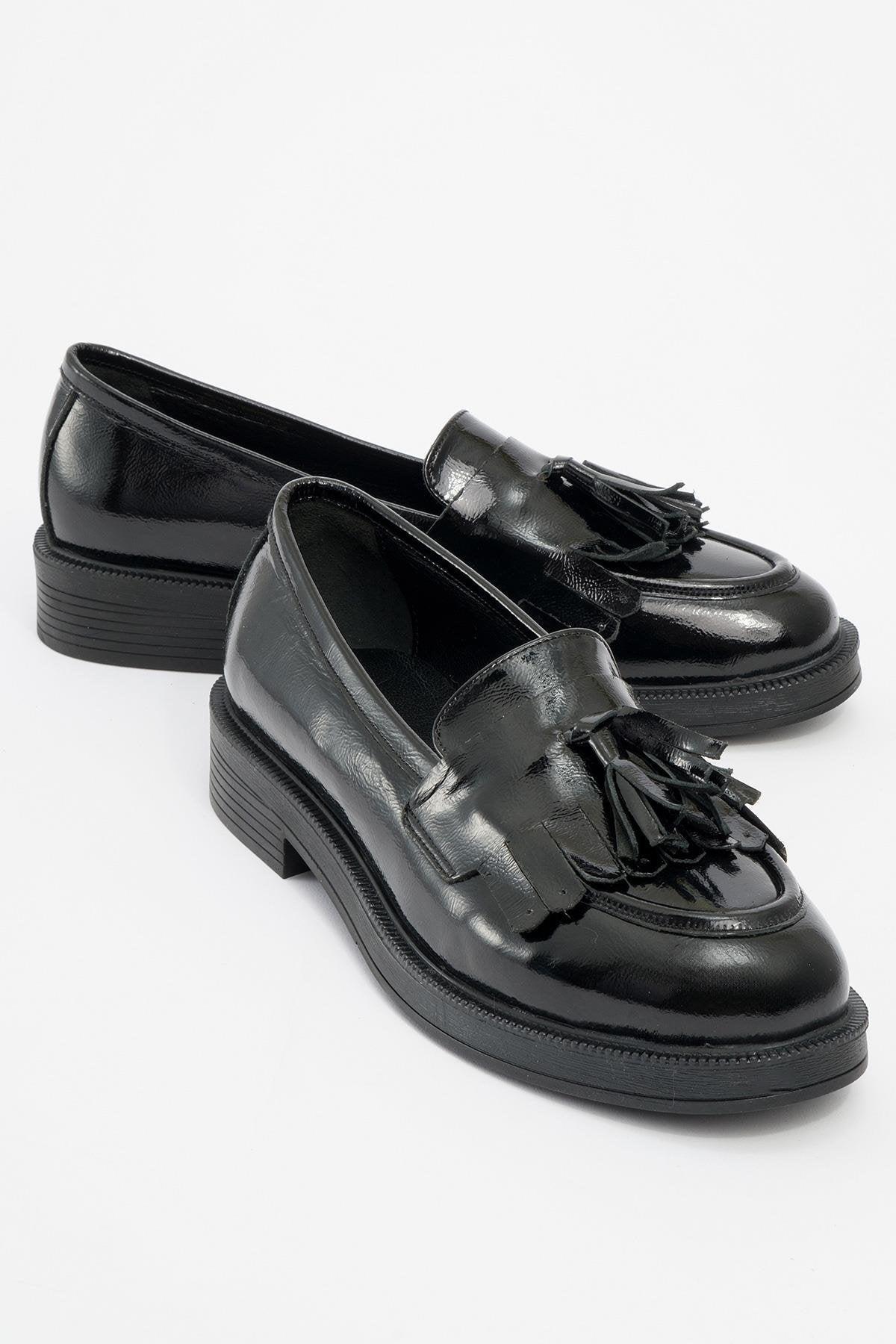Forever & Always Milly Lederquasten-Loafer - Schwarz