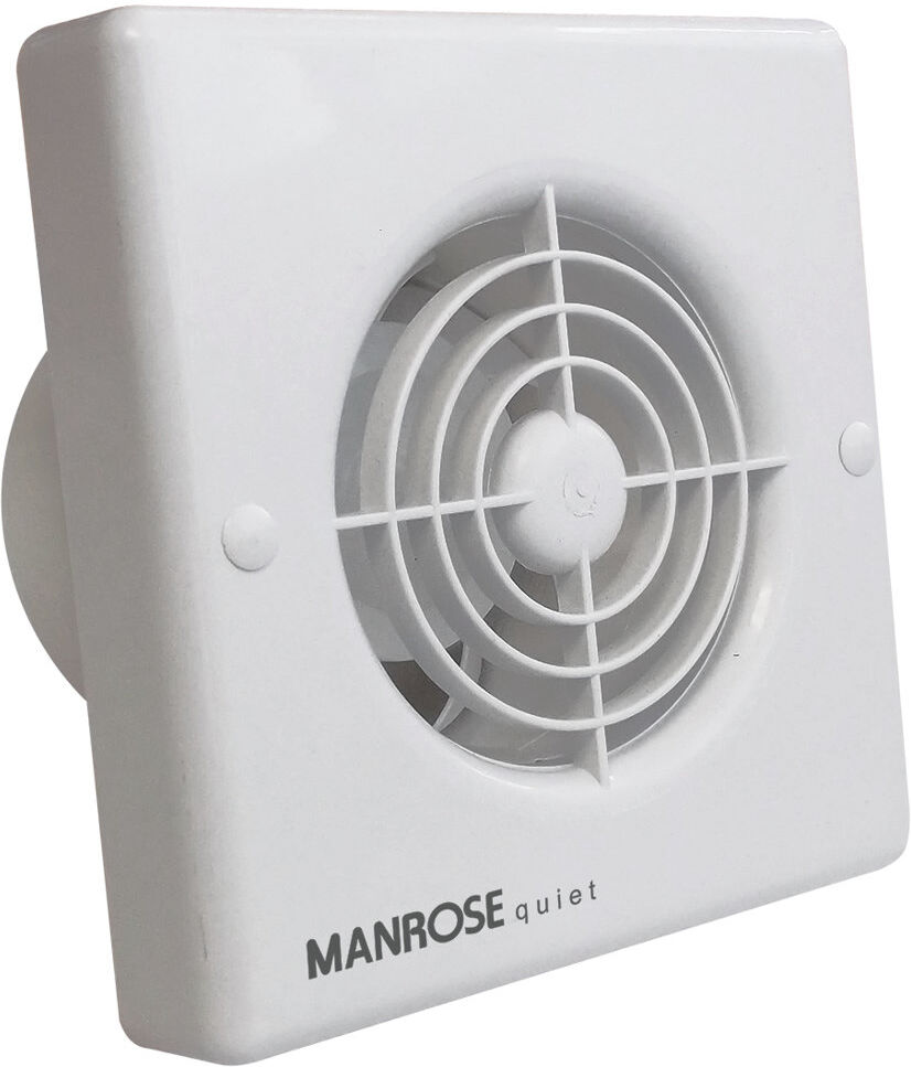 Manrose Bathroom Fan White 16cm H X 16cm W X 8cm D