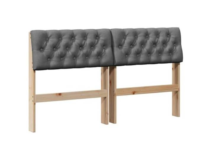KTHLBRH Gepolstertes Kopfteil dunkelgrau 160 cm Kiefer massiv Weicher Stoff, massive Kieferstruktur, einfache Pflege, modernes Design, flexible Positionierung