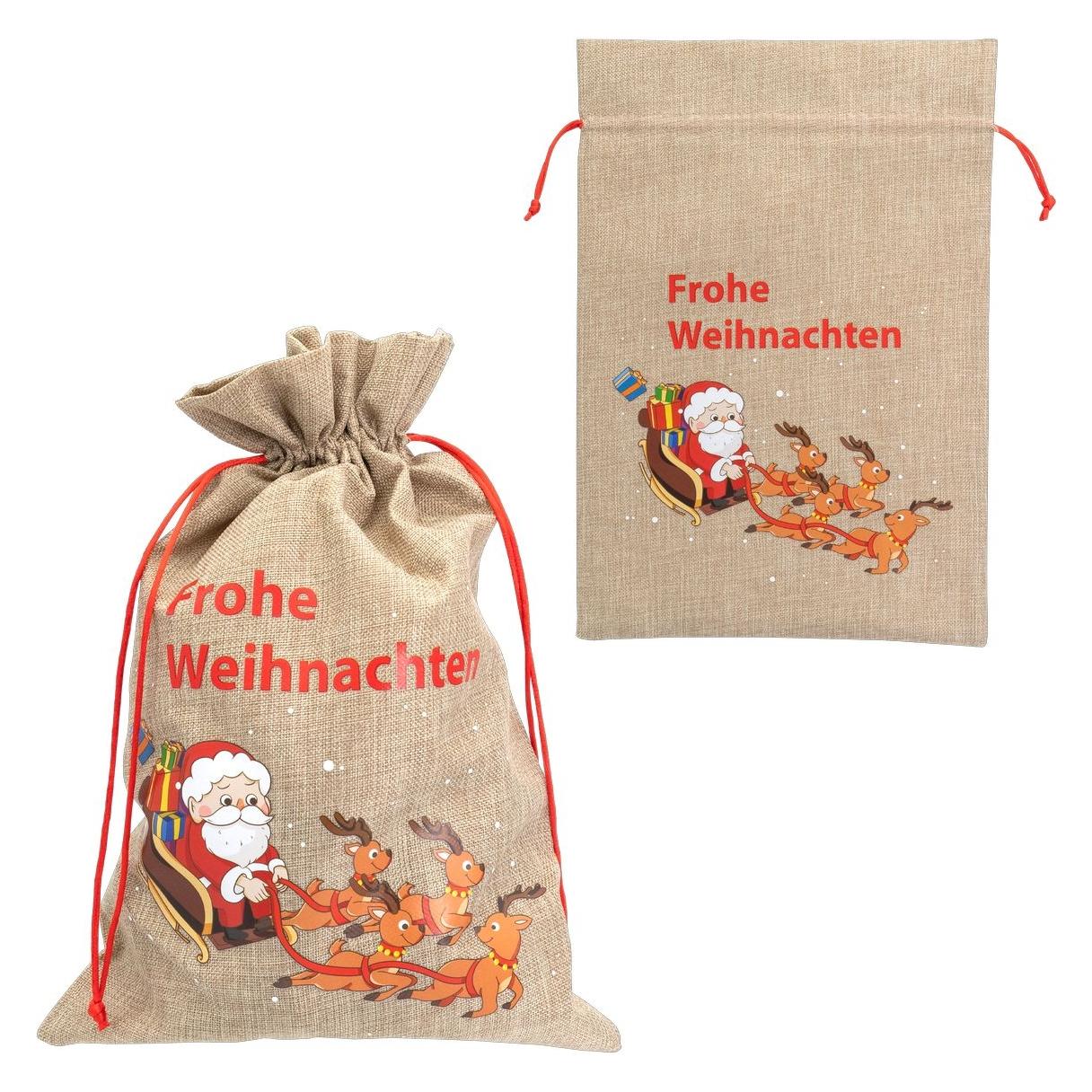 Idena Weihnachtsgeschenksack Weihnachtsmann 49x63cm (1x) (49287825)