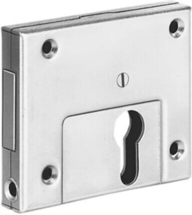 Serrure à pêne AMF 49Z embout mâle 60mm galvanisée avec gâche d'angle (11346)