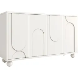 SIDEBOARD 120 cm Weiß mit 2 Türen & verstellbarem Regal im modernen Design