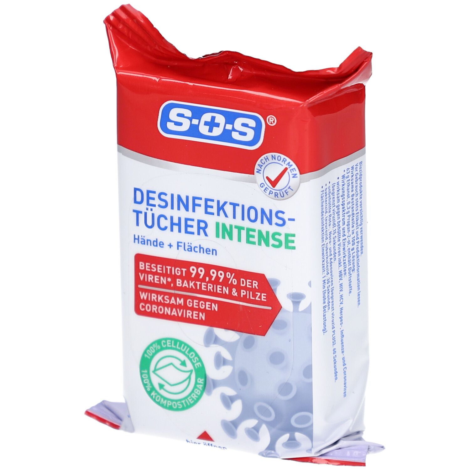 SOS Desinfektionstücher Intense 25 St Tücher