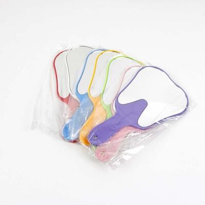 Uplifted Trends Unbreakable Dental Mouth Mirror With Handle Cute Tooth Shaped Handheld Dentistry Gift blue