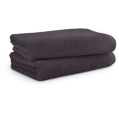 Badetücher MÖVE "Superwuschel 100% Premium Cotton Baumwolle", grau (dunkelgrau), B:80cm L:150cm, Walkfrottier, Obermaterial: 100% Baumwolle, Handtücher, Spar-Set, Made in Germany, 2x Badetücher mit Bordüre, einfarbig, weich