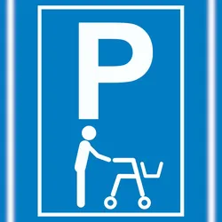 HB-Druck Rollator Parkplatz Schild Gehwagen Gehhilfe A5 (148x210mm)